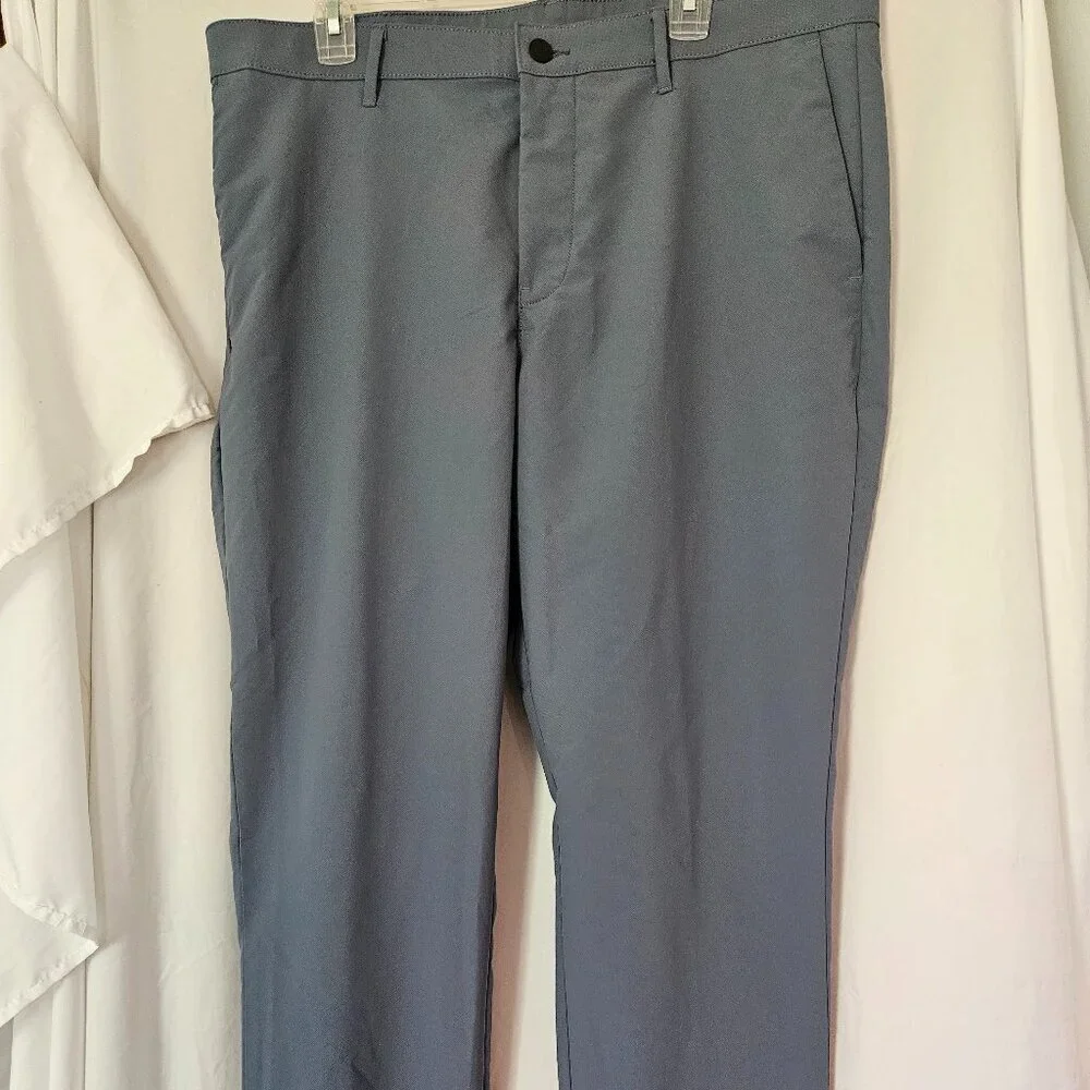 NWT Banana Republic Men's china blue‎ flat front Performance Pants 38 X 30